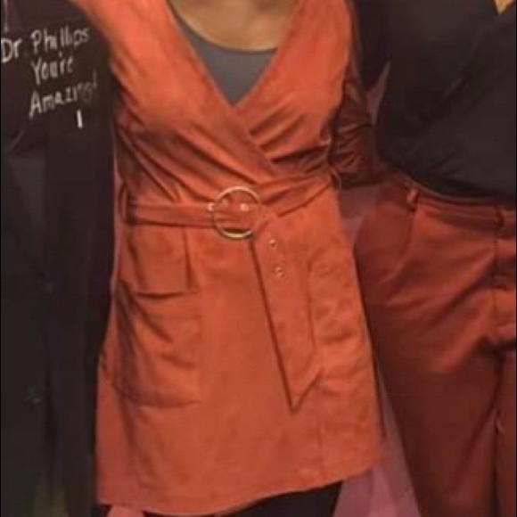 Zara Pink Suede Romper - Picture 2 of 5